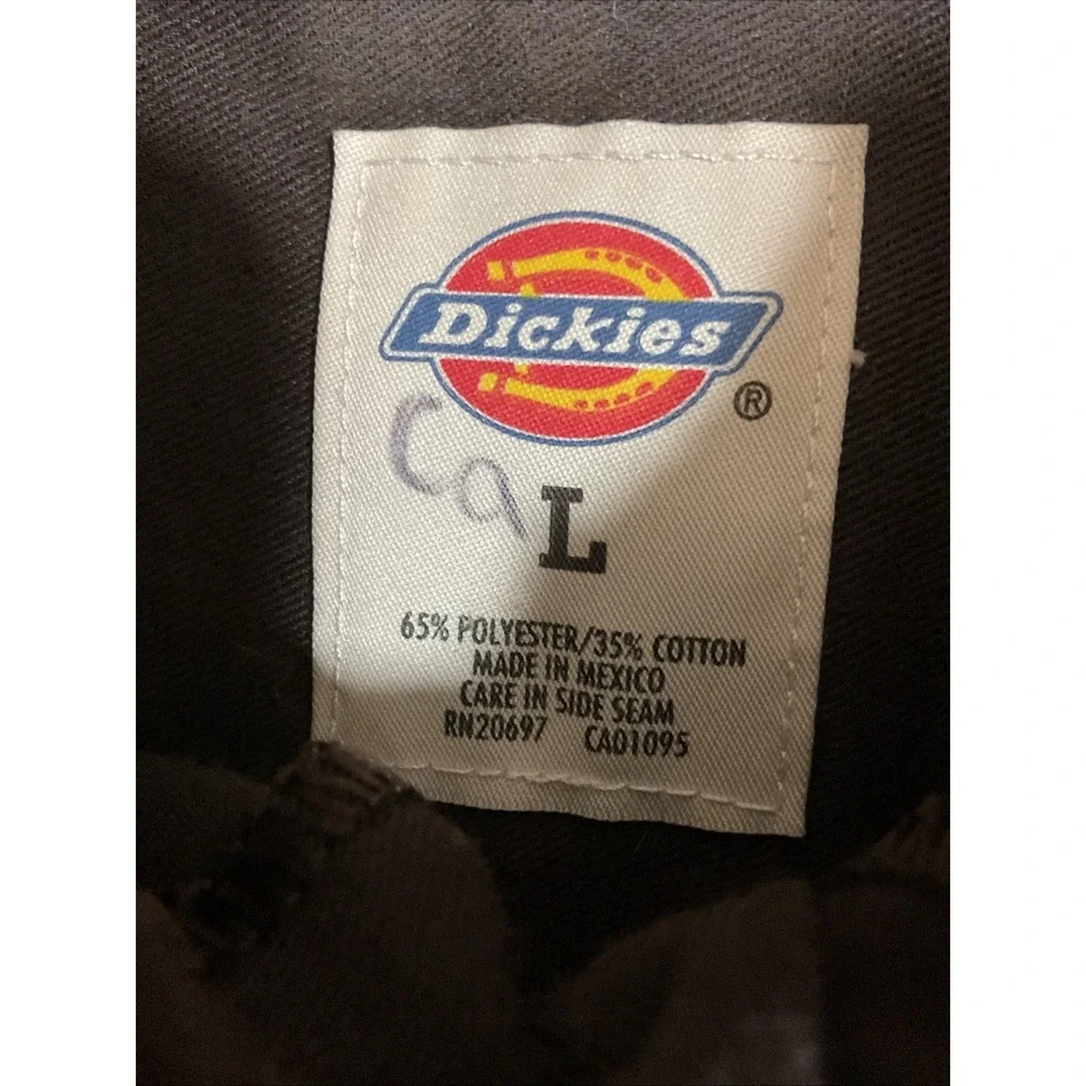 Dickies‎ Button Shirt Mens L Original Fit Long Sleeve Brown Front Pockets G84